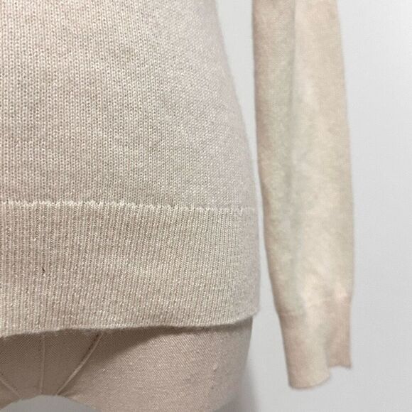 Antonio Melani Tina Cutout Cashmere Sweater Ivory XS Contemporary Minimalist - Picture 4 of 8